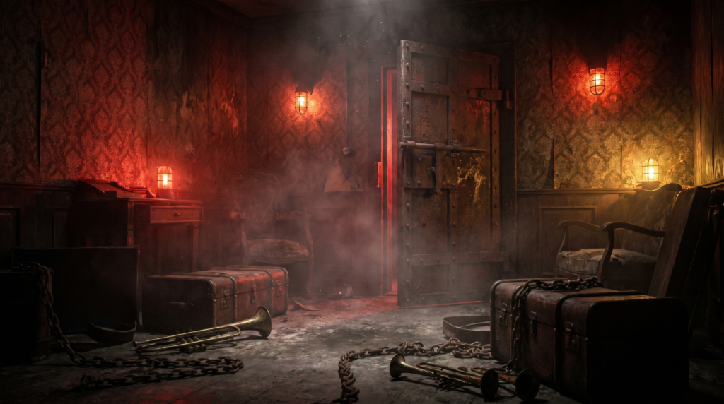 Scary escape room London interior at Horror Escape in Peckham